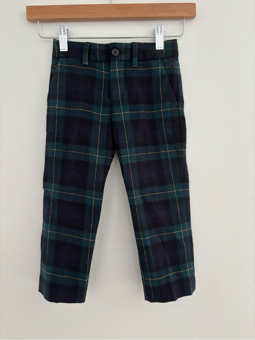 Polo by Ralph Lauren Green and Navy Plaid Trousers
